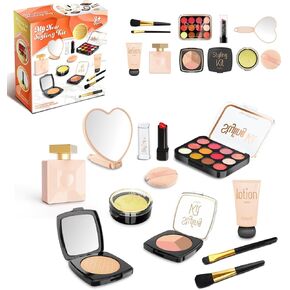 Makeup Kit Play Set, Pretend Makeup Toys for Girls Gifts 3-5 Years Old (Not Contains Real Cosmetics)