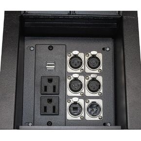 صندوق مرحله أرضي مجوف MCSPROAUDIO مع 8 XLR أنثى إلى ذكر و1 مقبس مرور CAT5