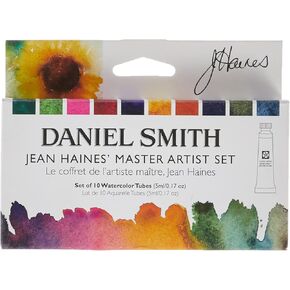 DANIEL SMITH Watercolor, 5ml tubes, Jean Haines Master Artist Set 10 Watercolor Tubes (total 10 pieces) 285610223, 0.17 Fl Oz (Pack of 10)