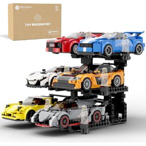 Display Stand for Lego Speed Champions Cars (1 Pack), Upgraded 3-Layer Stand Holds 6 Cars Compatible with 76917, 76908, 76918, 76915, 76914, 76907, 76901, 76902 & More, Gift for Collectors & Kids 6+