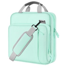 موثق Moko Zipper ، 2 بوصة 3 رنين مع سعة 500 ورقة ، مقبض حزام الكتف ، حقيبة متعددة الجيب لطالب المدارس المتوسطة ، النعناع الأخضر