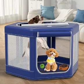 Puppy Dog Playpen ، 42x42x2x25 بوصة من السياج شبكة الكلب ، ومسرح ناعم محمول للكلاب والقط ، وممارسة التمارين الرياضية للحيوانات الأليفة.