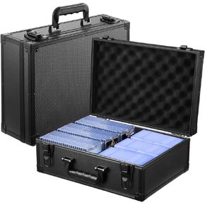 WOT I Trading Card Storage Box, Holds 3x4" Rigid/Magnetic Card Holders/Sleeved Cards, Reinforced Travel-Ready Card Case for Sports(Baseball, Football), Games&Trading Cards