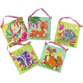 Woodland Animal Friends Diamond Gems Gems Art Kit لعرض وعرض ومشاركة