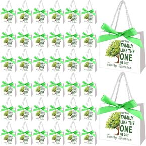 Fionupi 36 PCS Family Reunion Party Party Favors حقائب الهدايا مع مقابض قابلة لإعادة الاستخدام للعائلة.