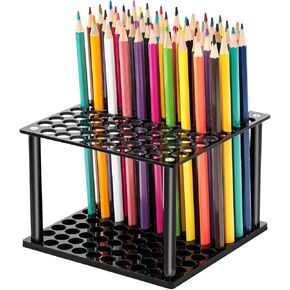 Outus 96 Hole Paint Brush Holder & Marker Organizer Acrylic Pencil Holder Plastic Marker Storage, Pens, Brushes, Colored Pencils(Clear)