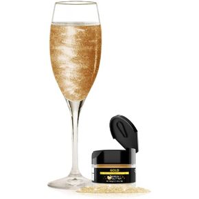 Brew Glitter Edible Glitter للمشروبات والبيرة والكوكتيل - 1x 4G Flip Top Jar (الذهب)