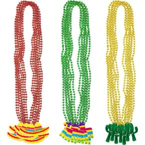 jollylife Cinco de Mayo Fiesta Necklaces Beads Mexican Party Favors