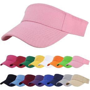 Sun Visors for Women 16 PCS - Summer Softball Visors, Multifunctional Sunhats, Adjustable Caps Hats for Outdoor Activities Multicolor