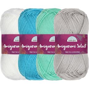 JubileeYarn Amigurumi Select Yarn - Baby Acrylic - Shades of Brown - 4 Skeins
