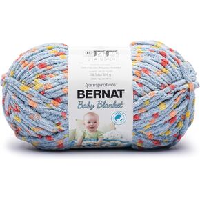 Bernat Baby Blanket Green Green - 1 حزمة من 300 جم/10.5 أوقية - 100 ٪ من البوليستر - #6 Super Bulky - 220 ياردة - الحياكة/الكروشيه