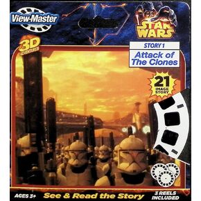 Star Wars - Attack of the Clones - Viewmaster - 3 Reel Set - 21 3D Images