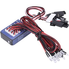 RC Flashing Light, 12 LED Lighting System Kit Simulation Flashing Lights for 1/10 1/8 RC Car / Truck / Crawler Led Lights Rc Truck 1/10 Drift Controller