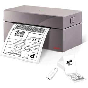 ORGBRO Shipping Label Printer, 4x6 Thermal Label Printer for Small Business, High Speed Sticker Maker for Commercial Grade Shipping Packages, Used for Amazon, Ebay, Shopify, USPS (USB Only)