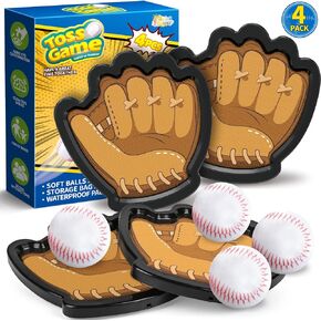 Springflower 4 Pack Catch and Toss Ball Game ، لعبة Baseball Catch و Thordly Troam ، وألعاب الألعاب الرياضية في الهواء الطلق ، لعبة Boys & Girls للأطفال الصغار ، هدية فكرة ممتعة للأطفال