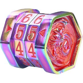 Metal MTG Life Counter Magic the Gathering Cards Life Counter MTG Forts Metal Flying Dragon Life Counter Game Gifts مناسبة للعبة لعبة MTG RPG Table Cards (Pearl Silver_purple)