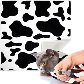 Cat Grooming Wrap Cat Wrap for Cutting Nails Cat Restraint for Nail Clipping to Anti-Runaway/Scratch/Bitten Self-Adherent Soft Cat Swaddle Wrap for Calming & Holding Cat