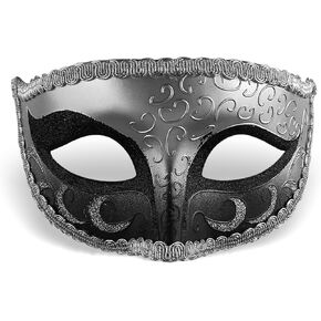 Masquerade Mask for Men, Venetian Style, Red