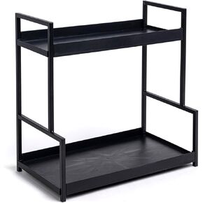 Ludato 2 Tier Desktop Organizer Desk Desk Supplies Supplies Rack Storage Rack و Reshelding Display Resfling لـ Office Ecrateration Home (Black)