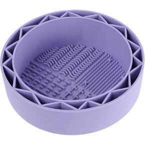 Pen Brush Washer, Watercolor Brush Cleaner, Silicone Brush Bowl Clean, Brush Holder Cleaner, Watercolor Painting Water Cup for Acrylic Oil Painti (1Pcs Purple)