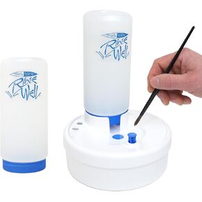 Masterson Paint Brush Water Cleaner, Fresh Water Rinse Well and Extra Rinse Well Bottle, Cleaning System for Acrylic, Watercolor, and Water- Based Paints Great for Studio, Classroom and Face Painting