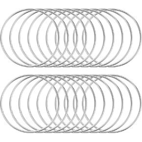 Giantree 20 Pcs Metal Rings for Craft, 3 Inch Macrame Supplies Hoops Ring for Dream Catcher Rings, Metal Circles for Crafts Home Decorations DIY Macrame Dream Catcher(Silver) in Kuwait