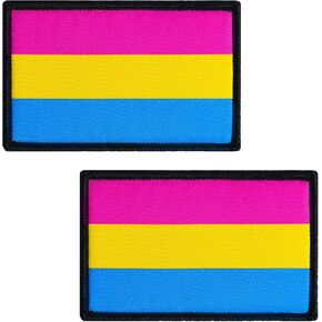 Nanafast LGBTQ Rainbow Pride Patch لـ Gay مثليه Trans Pansexual Bisexual Nonbinal LGBT Patches Patches Pride Exceds for backpack ، Hat ، Jacket-Screens-Suction 2PCS