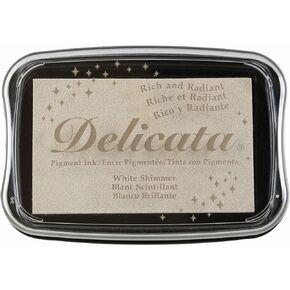 Tsukineko Delicata Dark Brown Shimmer Metallic Pigment Inkpad