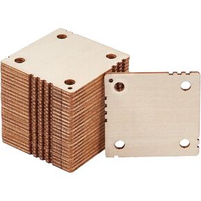 Benecreat 24 PCS Square Weaving Card ، 1.8 × 1.8 بوصة 4 ثقوب تلوح في الأفق أدوات النسيج المصنوعة يدويًا لتلوح في الأفق لوازم اللوحات اللوحية النسيج ، اللواز