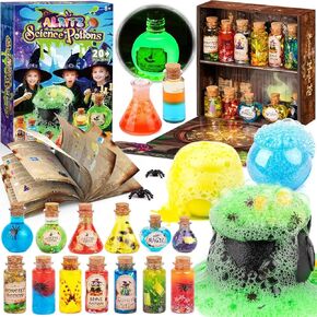 alritz Science Potions Kit for Kids - 23 Magic Mix Potion Bottles ، Witches Cauldron ، عيد ميلاد عيد الميلاد ديكورات هدايا للأولاد 8 9 10 11 سنة