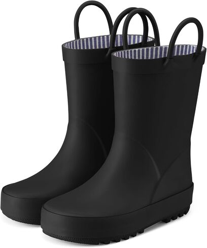 HISEA Light Up Rubber Rain Boots for Toddlers and Kids Boys Girls Lightwight Waterproof in Kuwait