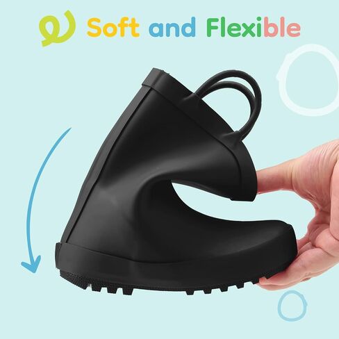 HISEA Light Up Rubber Rain Boots for Toddlers and Kids Boys Girls Lightwight Waterproof in Kuwait