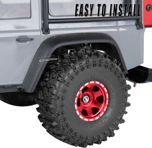 1.0 إطارات عجلة Beadlock تم تعيينها لـ 1/24 AXAI1 SCX24،1/18 TRX4M RC CRAWLER CAR ، 1.0 Beadlock Wheels 1.0 Beadlock Tires Rudrads Part ، 4pcs ، Black in Kuwait