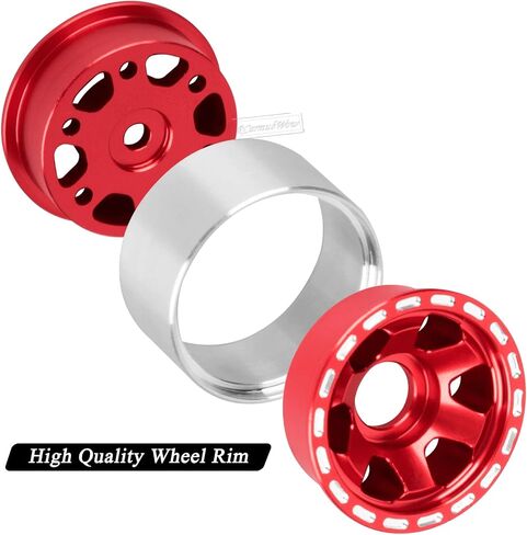 1.0 إطارات عجلة Beadlock تم تعيينها لـ 1/24 AXAI1 SCX24،1/18 TRX4M RC CRAWLER CAR ، 1.0 Beadlock Wheels 1.0 Beadlock Tires Rudrads Part ، 4pcs ، Black in Kuwait
