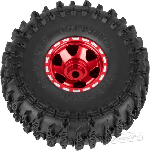 1.0 إطارات عجلة Beadlock تم تعيينها لـ 1/24 AXAI1 SCX24،1/18 TRX4M RC CRAWLER CAR ، 1.0 Beadlock Wheels 1.0 Beadlock Tires Rudrads Part ، 4pcs ، Black in Kuwait