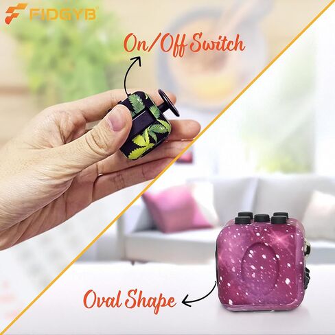 Cube Fidget Stress Relief Toy for Adults & Kids, Smooth, Quiet Sensory Toy for Anxiety, Focus & ADHD Idea[Camo] in Saudi Arabia
