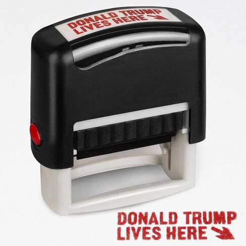 Donald Trump Lives Here Stamp - Self Inking Stamp for Office Supplies in Saudi Arabia