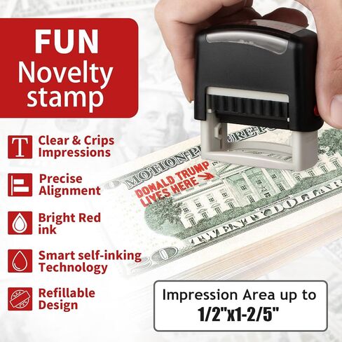 Donald Trump Lives Here Stamp - Self Inking Stamp for Office Supplies in Saudi Arabia