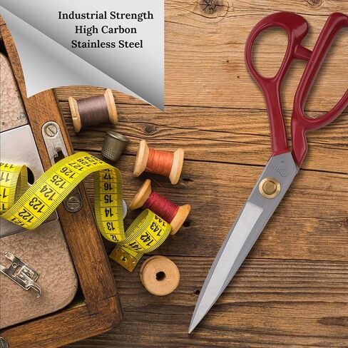 Professional Fabric Scissors 10'' - Heavy Duty Sewing Shears with High Carbon Steel Blades for Precise Cutting, Tailoring,Crafts, Industrial Strength Use, Sharp Precision Dressmaking Tools in Saudi Arabia