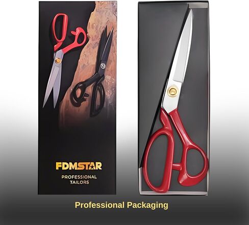 Professional Fabric Scissors 10'' - Heavy Duty Sewing Shears with High Carbon Steel Blades for Precise Cutting, Tailoring,Crafts, Industrial Strength Use, Sharp Precision Dressmaking Tools in Saudi Arabia
