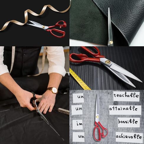 Professional Fabric Scissors 10'' - Heavy Duty Sewing Shears with High Carbon Steel Blades for Precise Cutting, Tailoring,Crafts, Industrial Strength Use, Sharp Precision Dressmaking Tools in Saudi Arabia