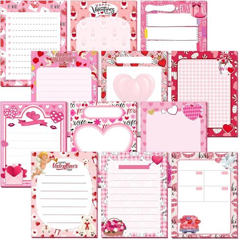 Lincia 36 Pack Valentine's Day Mini Notepads Valentines Gifts Bulk 3.94 x 2.95 Inch Red Pink Heart Small Notebook Valentines Party Favors for Kids School Teacher Student Classroom Supplies(Love) in Kuwait