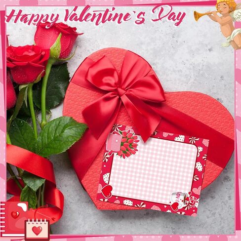 Lincia 36 Pack Valentine's Day Mini Notepads Valentines Gifts Bulk 3.94 x 2.95 Inch Red Pink Heart Small Notebook Valentines Party Favors for Kids School Teacher Student Classroom Supplies(Love) in Kuwait