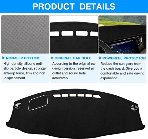 Autorder Dashboard Cover Mat for 2023 2024 2025 Honda HR-V HRV Accessories Dash Cover Flannel Dash Mat Sunshade Glare UV Rays Protector in Saudi Arabia