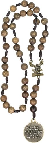 Intercession St Michael Sacred Handmade Solid Wood Chaplet in Saudi Arabia
