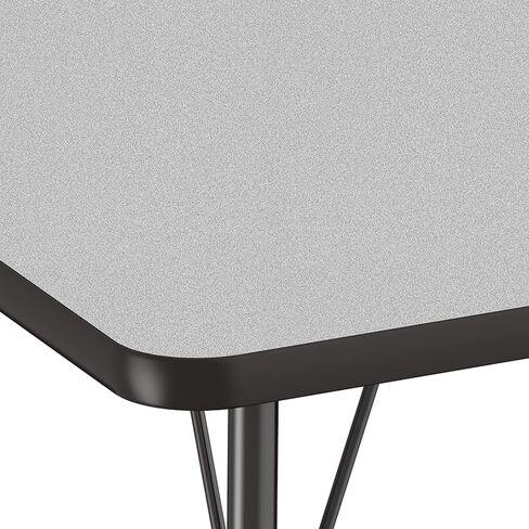 Factory Direct Partners FDP 48" Round Thermofused Classroom Activity Table with Standard Swivel Glide Legs, Adjustable Height 19"-30" - Gray/Black, 10120-GYBK in Saudi Arabia