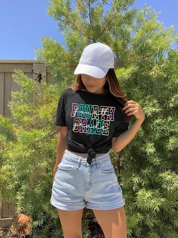 Teacher Shirt Women First Day of School T-Shirt Back to School Tshirt Kindergarten Crew Shirt Teacher Gift Tops in Kuwait