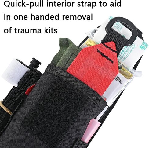 SABADO Tactical Blow Out Med Pouch Bleeder Emergency First Aid Kit MOLLE Clip Trauma Shears Tourniquet Holder Empty IFAK Pouch (Kit Not Included) Security Survival Gear in Kuwait