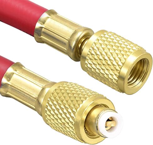 YOKIVE 1/4 SAE Flare AC Refrigerant Charging Hoses, 2.95Ft Length 500PSI Thread | Great for Air Condition System Maintenance (Yellow) in Saudi Arabia
