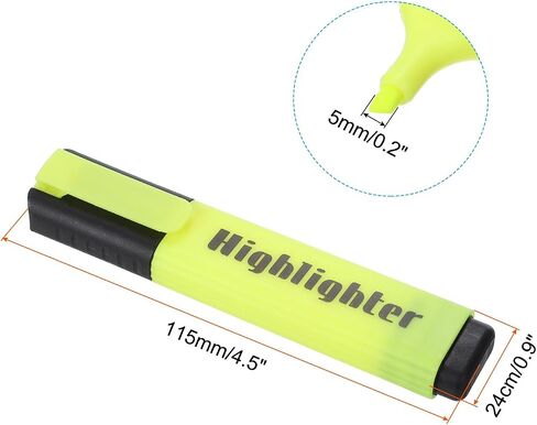 PATIKIL Highlighter Pen, 10 Pack Water Based Broad Tip Writing Marker Pens for Office Home Daily Use Style 3, Purple in Saudi Arabia
